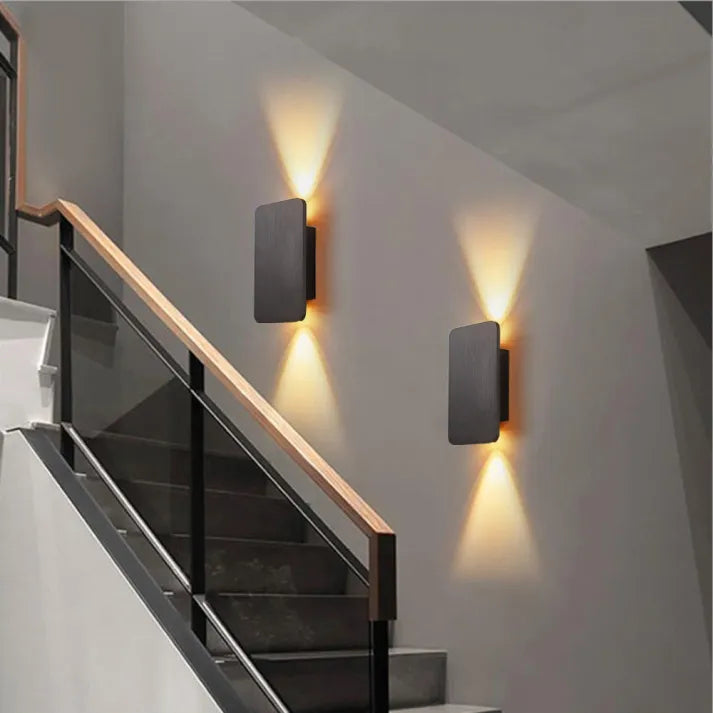 Modern Up Down LED Wall Light | Dimmable Rectangular Sconce For Bedroom Living Room Hallway