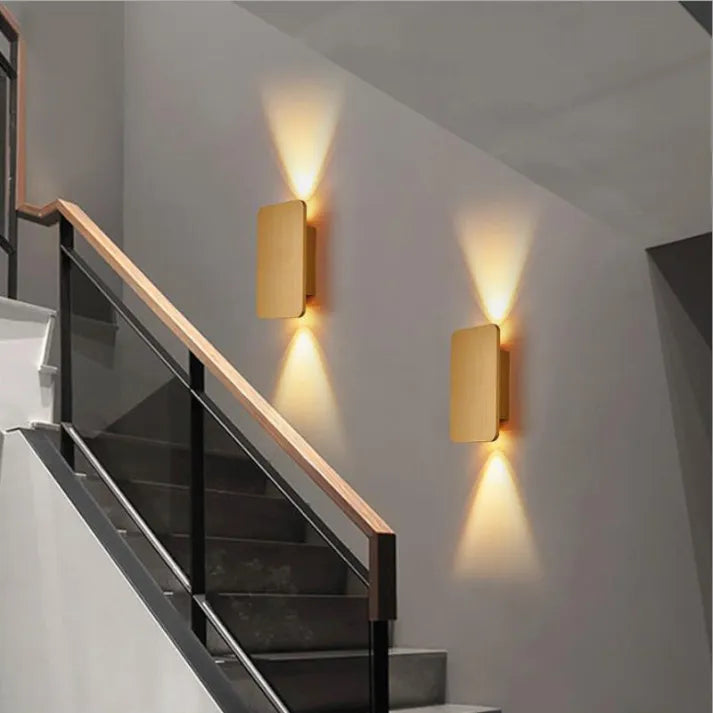 Modern Up Down LED Wall Light | Dimmable Rectangular Sconce For Bedroom Living Room Hallway