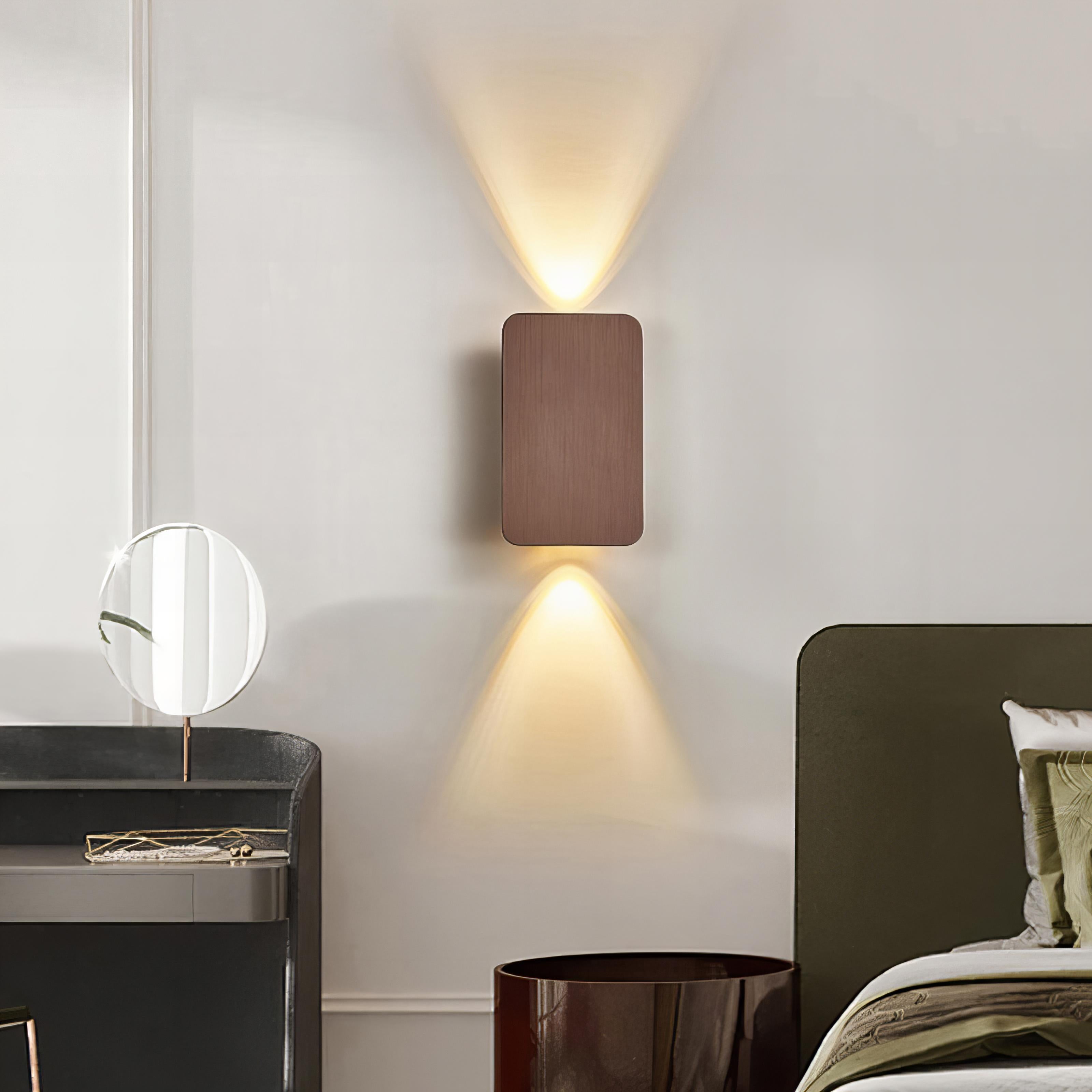 Modern Up Down LED Wall Light | Dimmable Rectangular Sconce For Bedroom Living Room Hallway
