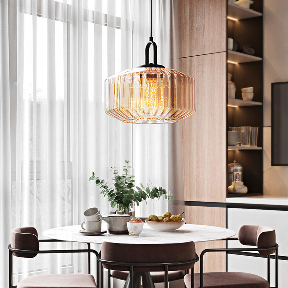 Ribbed Pendant Light | Dining Table Kitchen Island