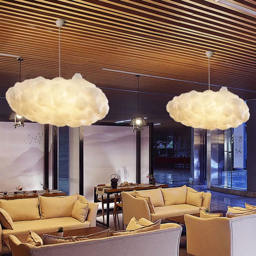 Cloud Pendant Light | Fluffy Ceiling Lamp For Bedroom Living Room
