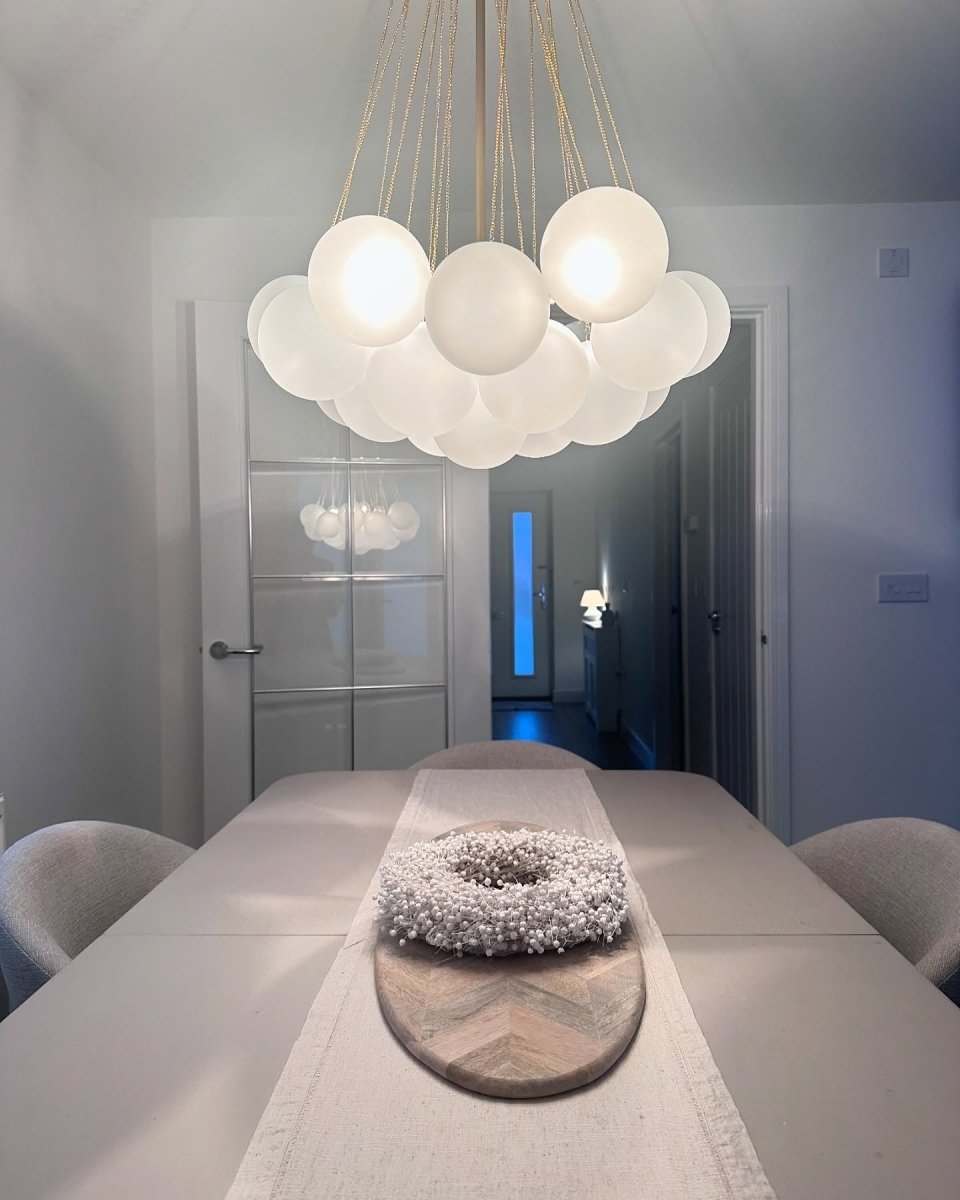 Bubble Cluster Chandelier | Statement Ceiling Light For Dining Room Living Room