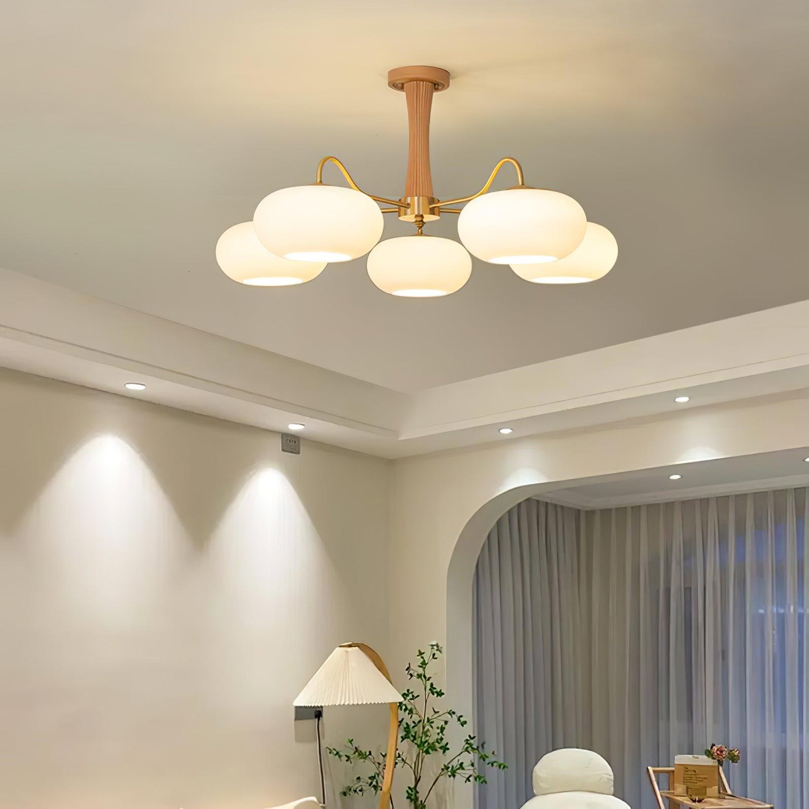 Dome Ceiling Light Semi Flush Chandelier