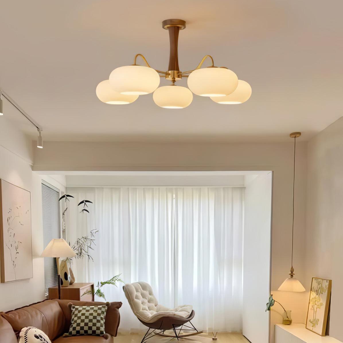 Dome Ceiling Light Semi Flush Chandelier