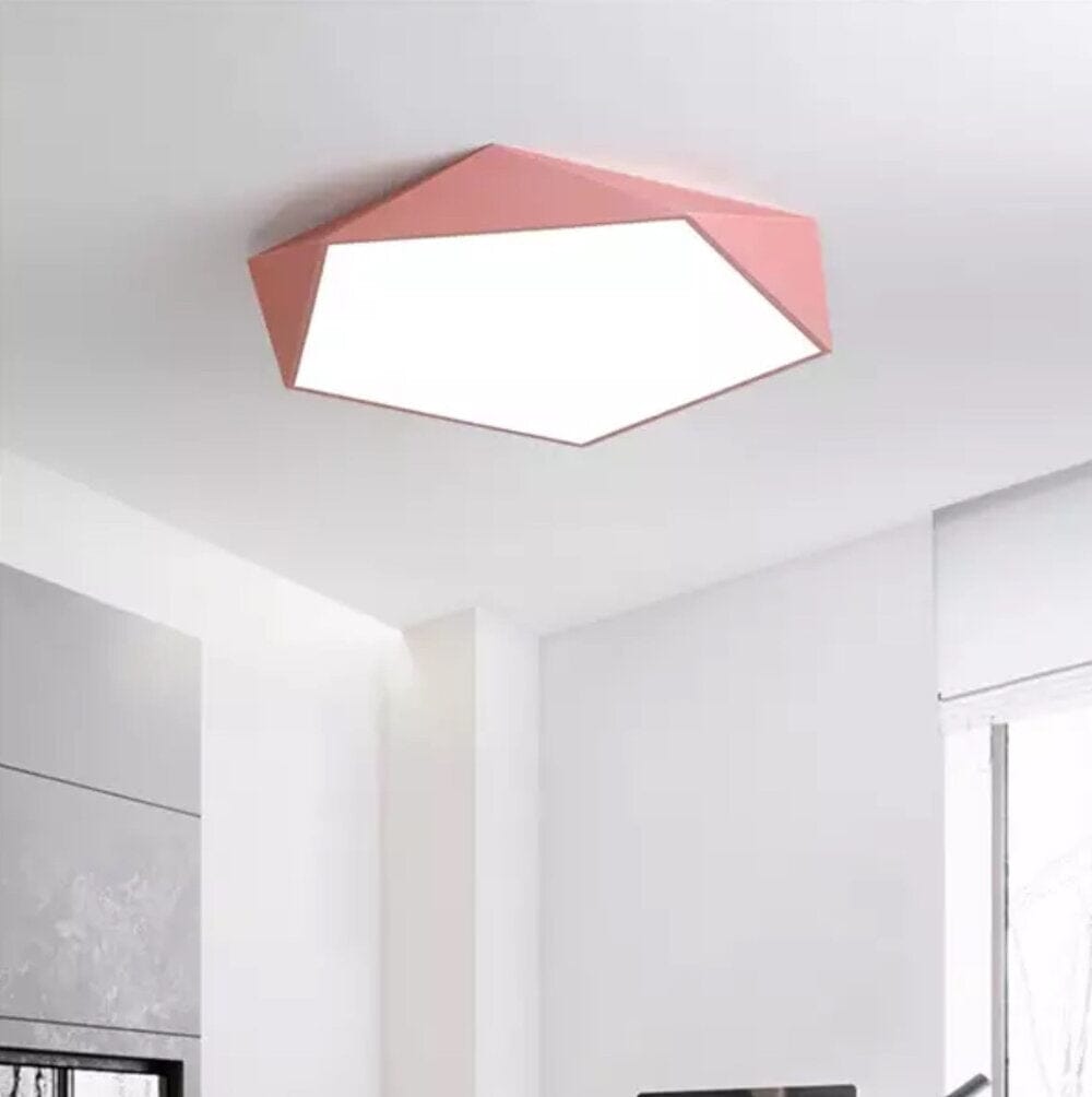 Geometric Ceiling Light | Dimmable LED Flush Mount