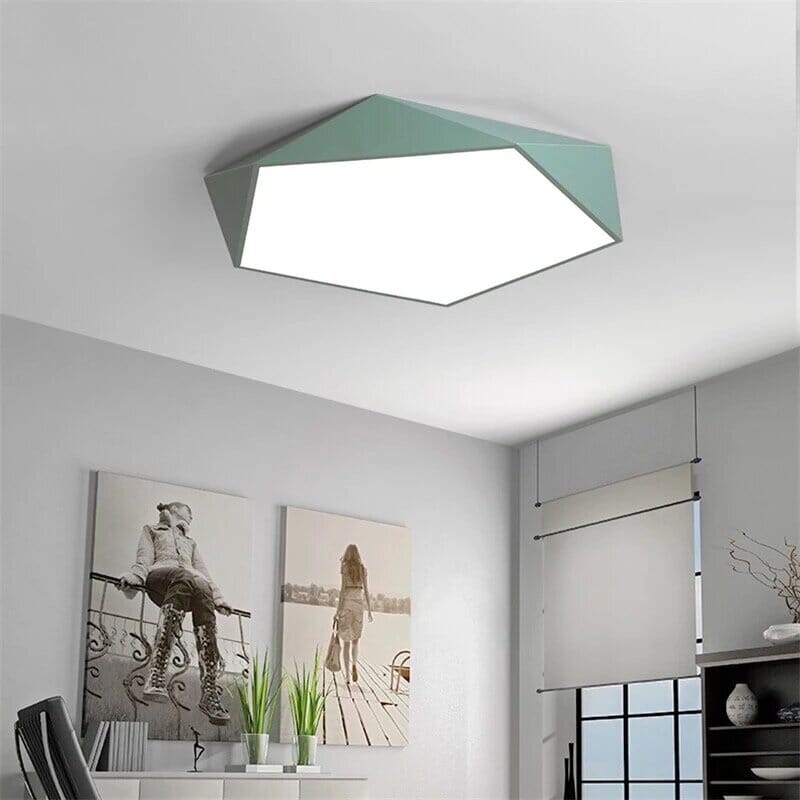 Geometric Ceiling Light | Dimmable LED Flush Mount