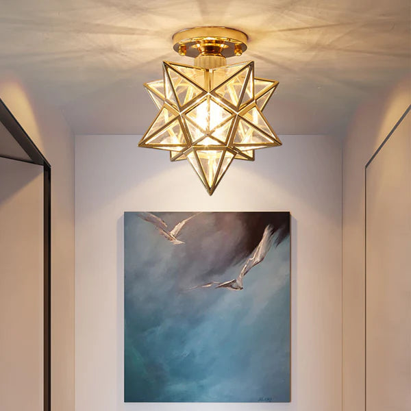Star Ceiling Light | Flush Mount for Hallway Living Room Bedroom