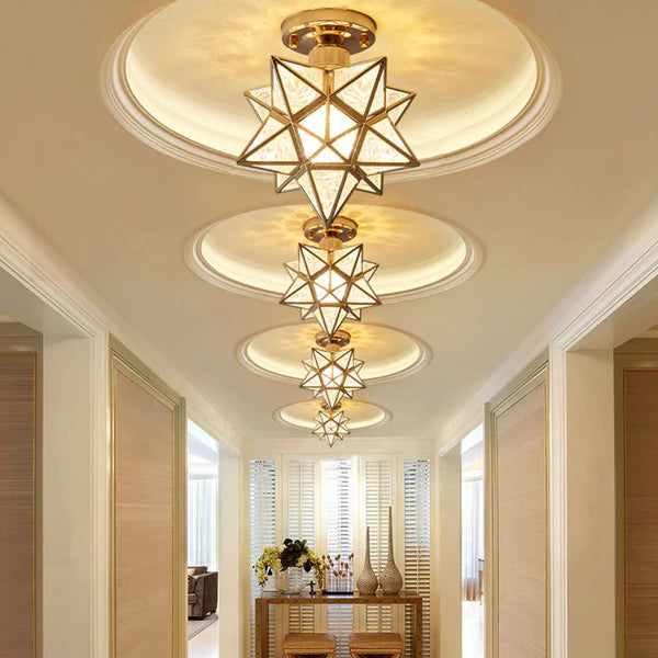 Star Ceiling Light | Flush Mount for Hallway Living Room Bedroom