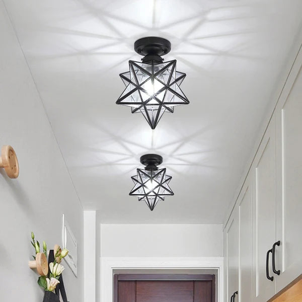 Star Ceiling Light | Flush Mount for Hallway Living Room Bedroom