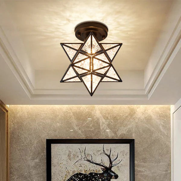 Star Ceiling Light | Flush Mount for Hallway Living Room Bedroom