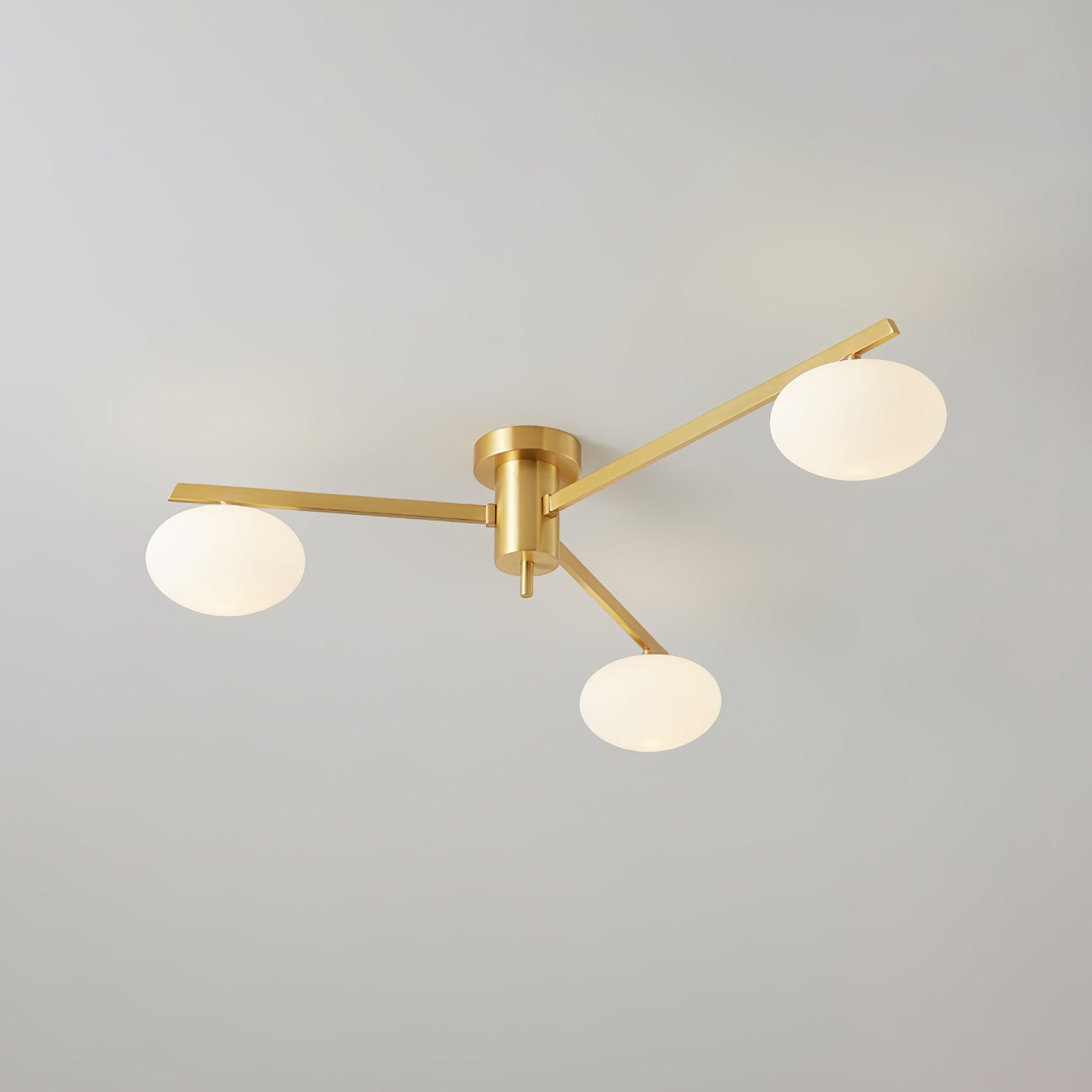 Modern Globe Ceiling Light Semi Flush for Low Ceilings