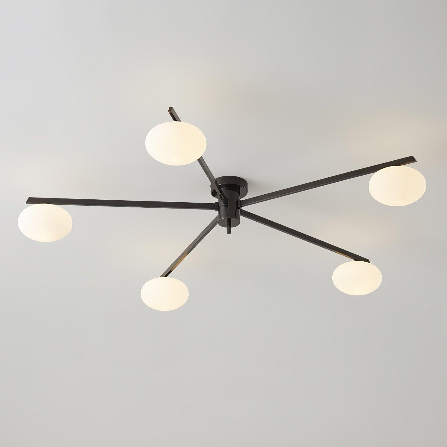 Modern Globe Ceiling Light Semi Flush for Low Ceilings