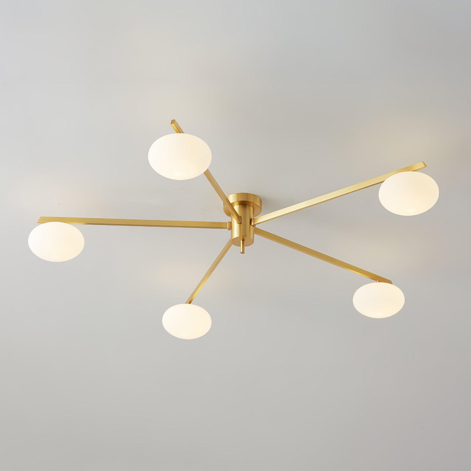 Modern Globe Ceiling Light Semi Flush for Low Ceilings