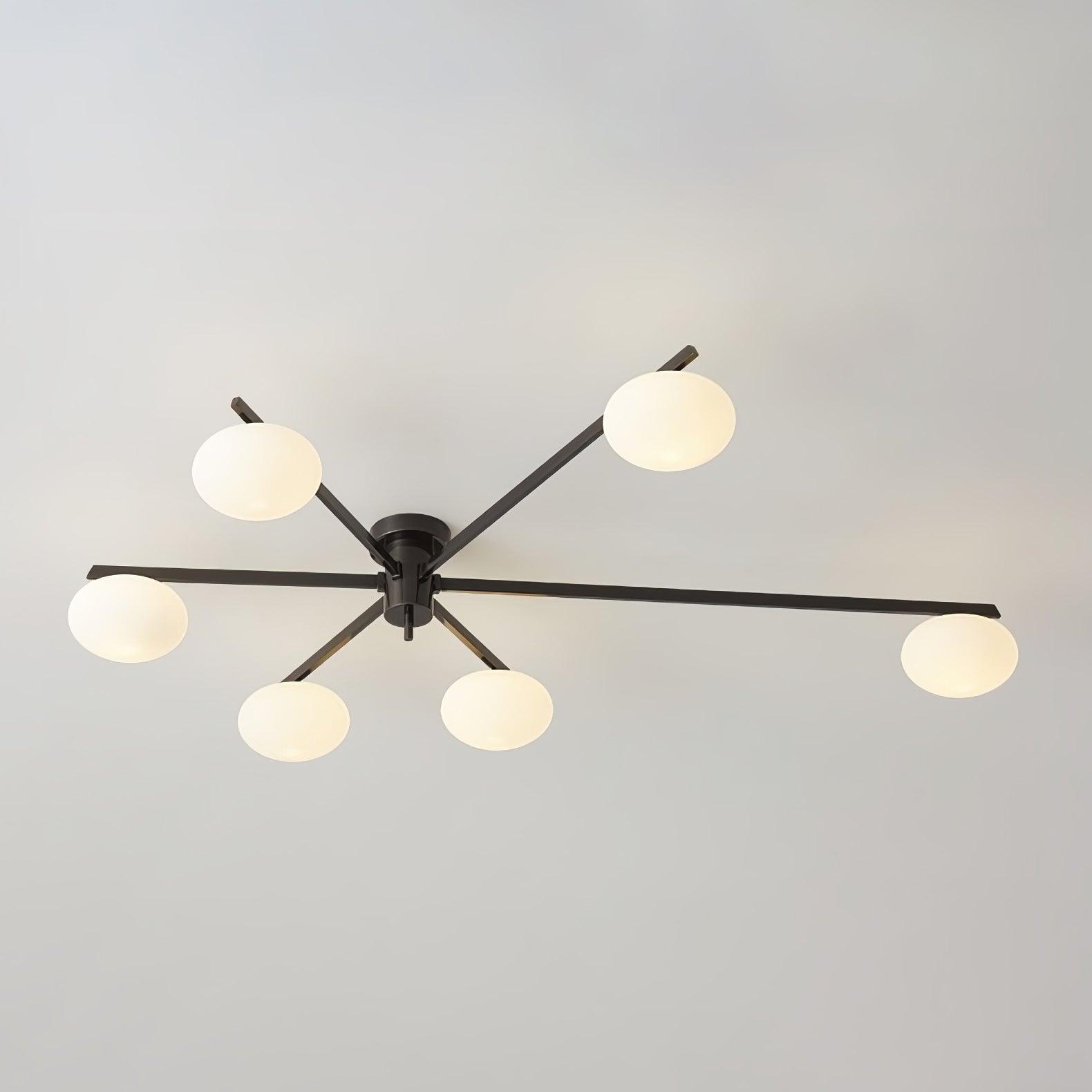 Modern Globe Ceiling Light Semi Flush for Low Ceilings