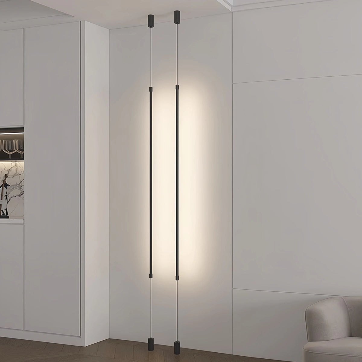 Floor To Ceiling Lamp | Minimalist Vertical Lighting