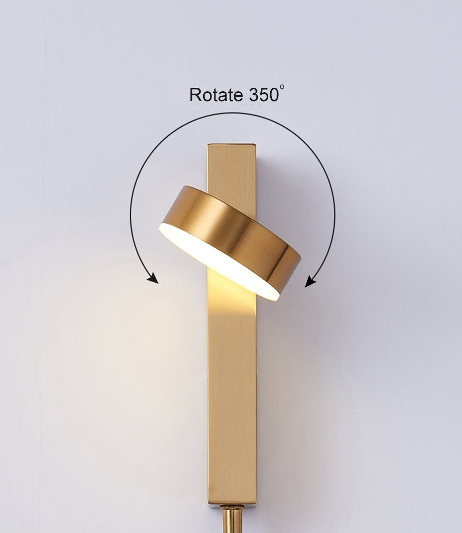 Wall Light | Adjustable Swivel Head Task Lighting For Bedroom Living Room Hallway