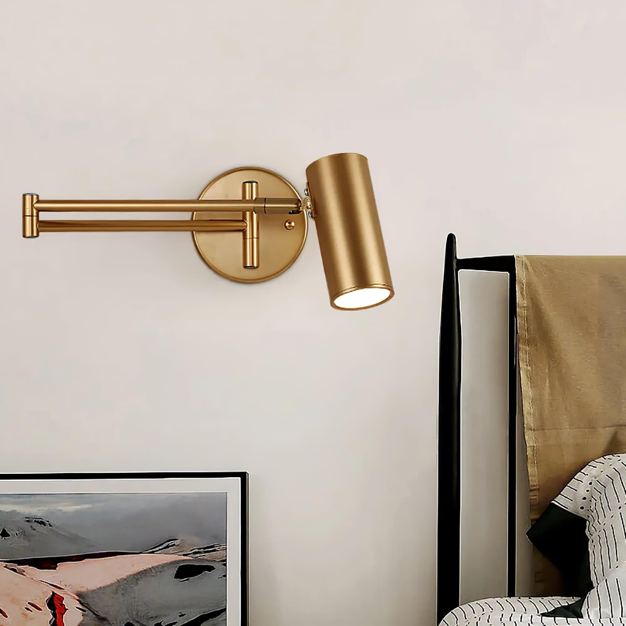 Adjustable Swing Arm Wall Light | Reading Spotlight For Bedroom Office