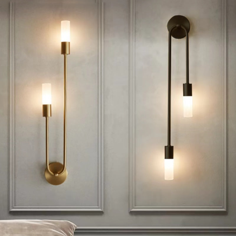 Minimalist Wall Sconce | Double Tube Design For Bedroom Living Room Hallway