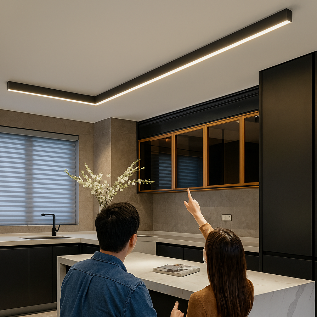 Linear LED Ceiling Light | Minimalist Flush Mount