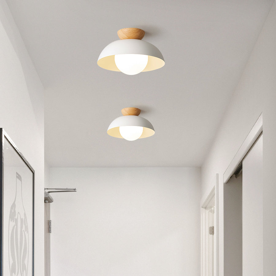 Ceiling Light | Modern Semi Flush Dome Shade Lighting