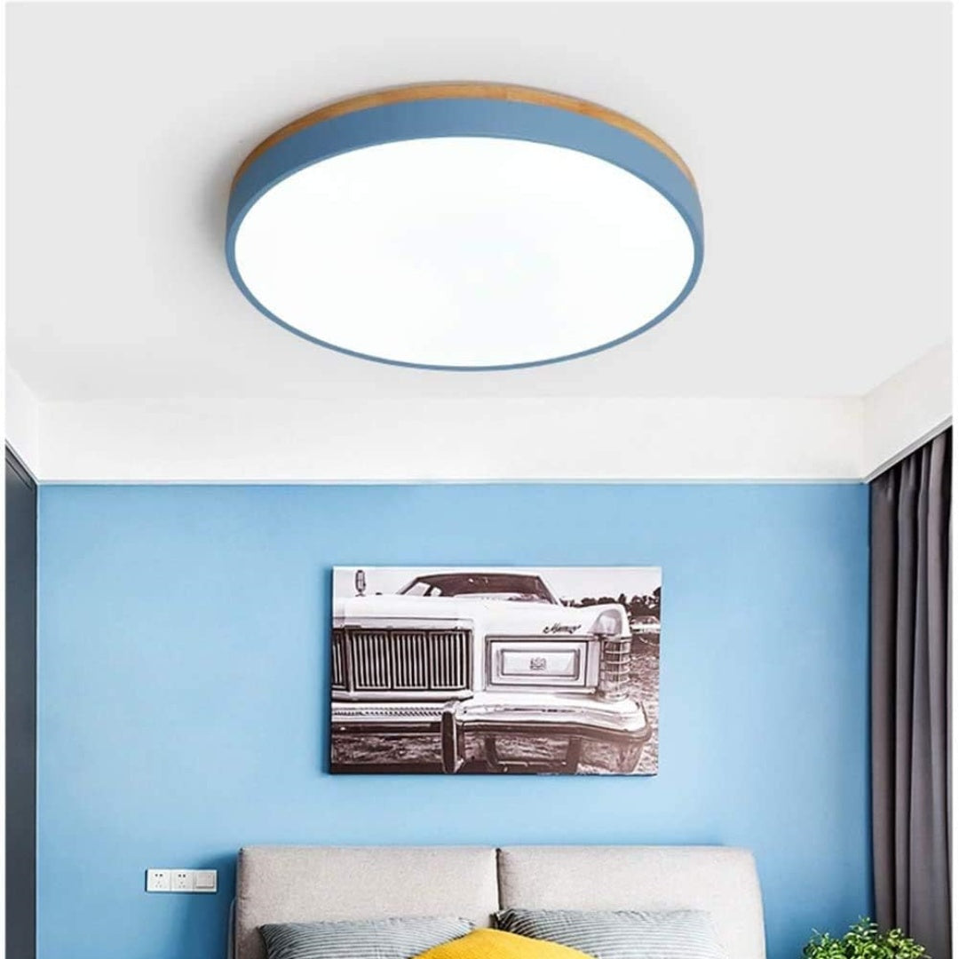 Round Ceiling Light | Slim Flush Mount For Living Room Bedroom Kitchen