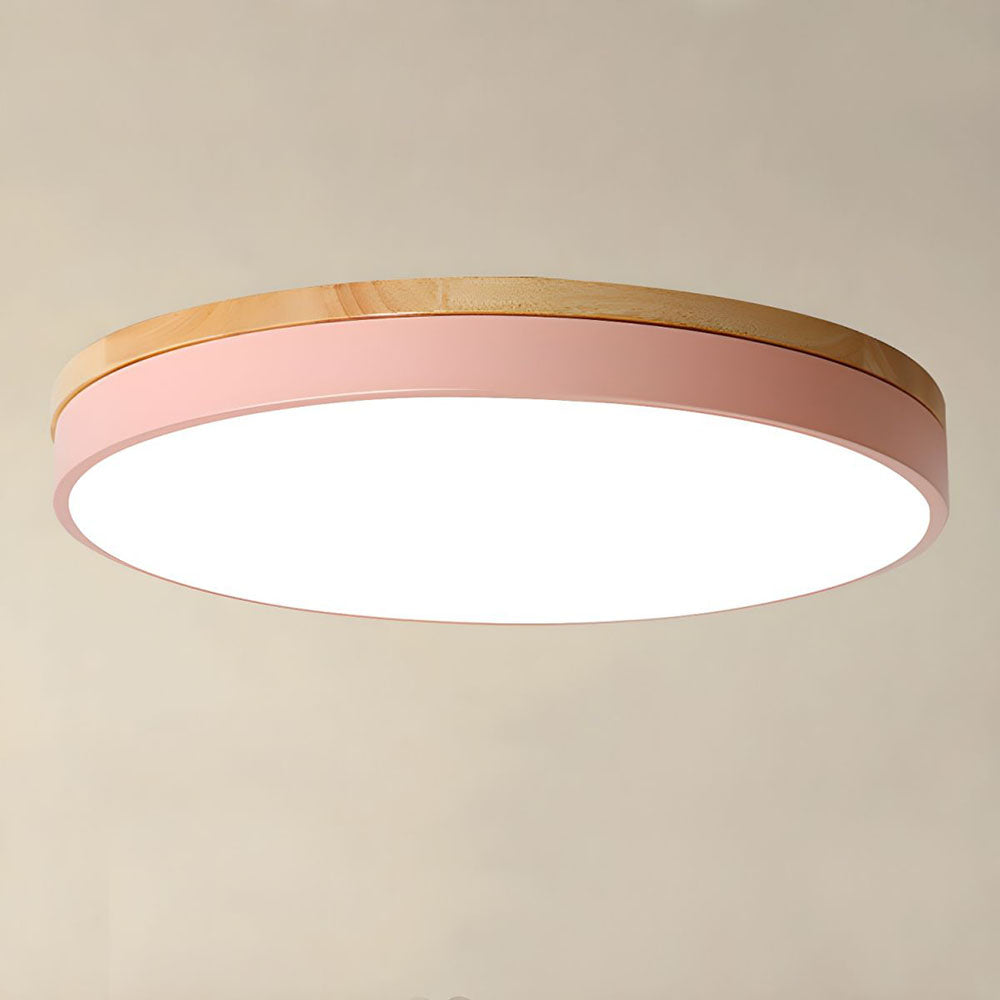 Round Ceiling Light | Slim Flush Mount For Living Room Bedroom Kitchen