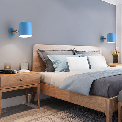 Nordic Macaron Cylinder Rotatable Wall Sconce Lamp