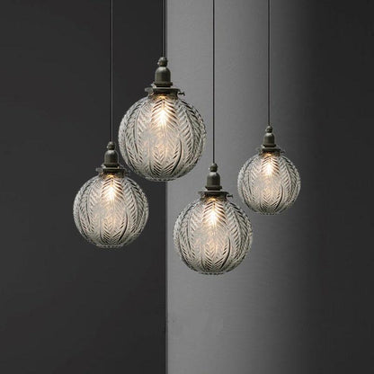 Texture Globe Glass Pendant Light