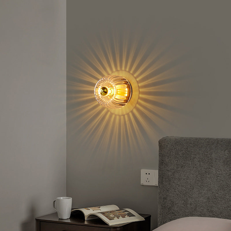 Modern Glass Sun Shape Dual Purpose Flush Mount Light