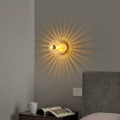 Modern Glass Sun Shape Dual Purpose Flush Mount Light