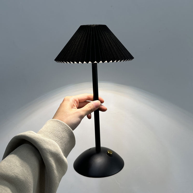 Scandinavian Rechargeable Pleated Table Lamp