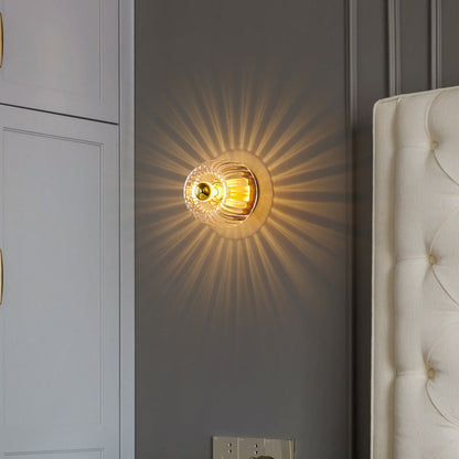 Modern Glass Sun Shape Dual Purpose Flush Mount Light