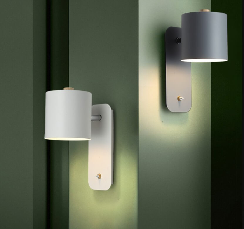 Nordic Cylinder Shape Rotatable Wall Sconce Lamp