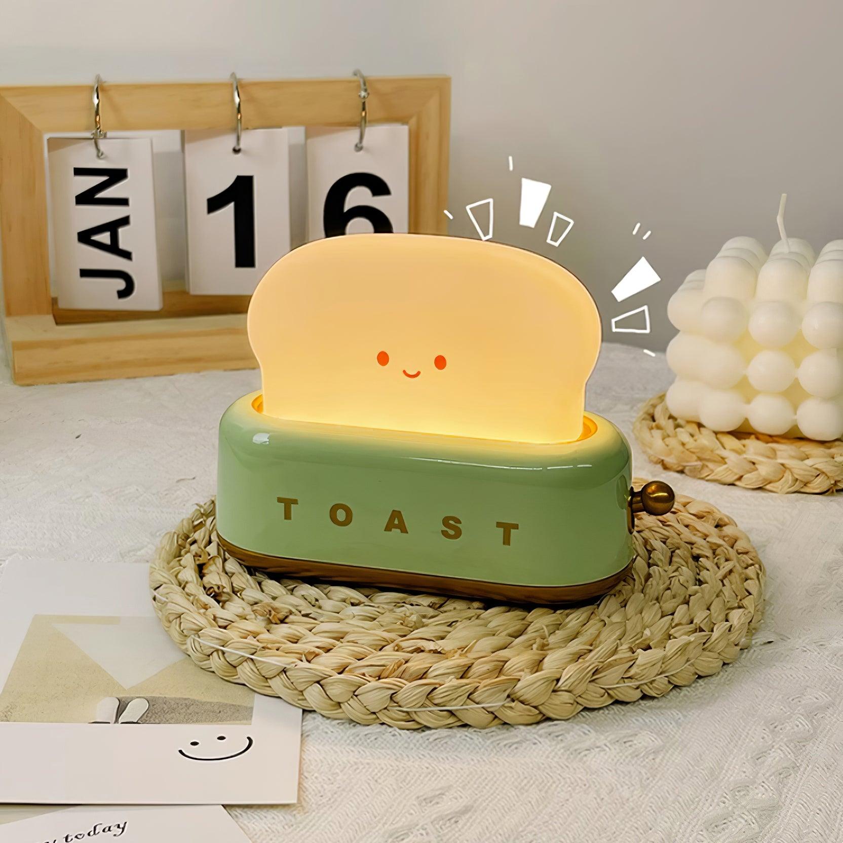 Toast Table Lamp | LED Rechargeable Dimmable Night Light For Bedroom Desk
