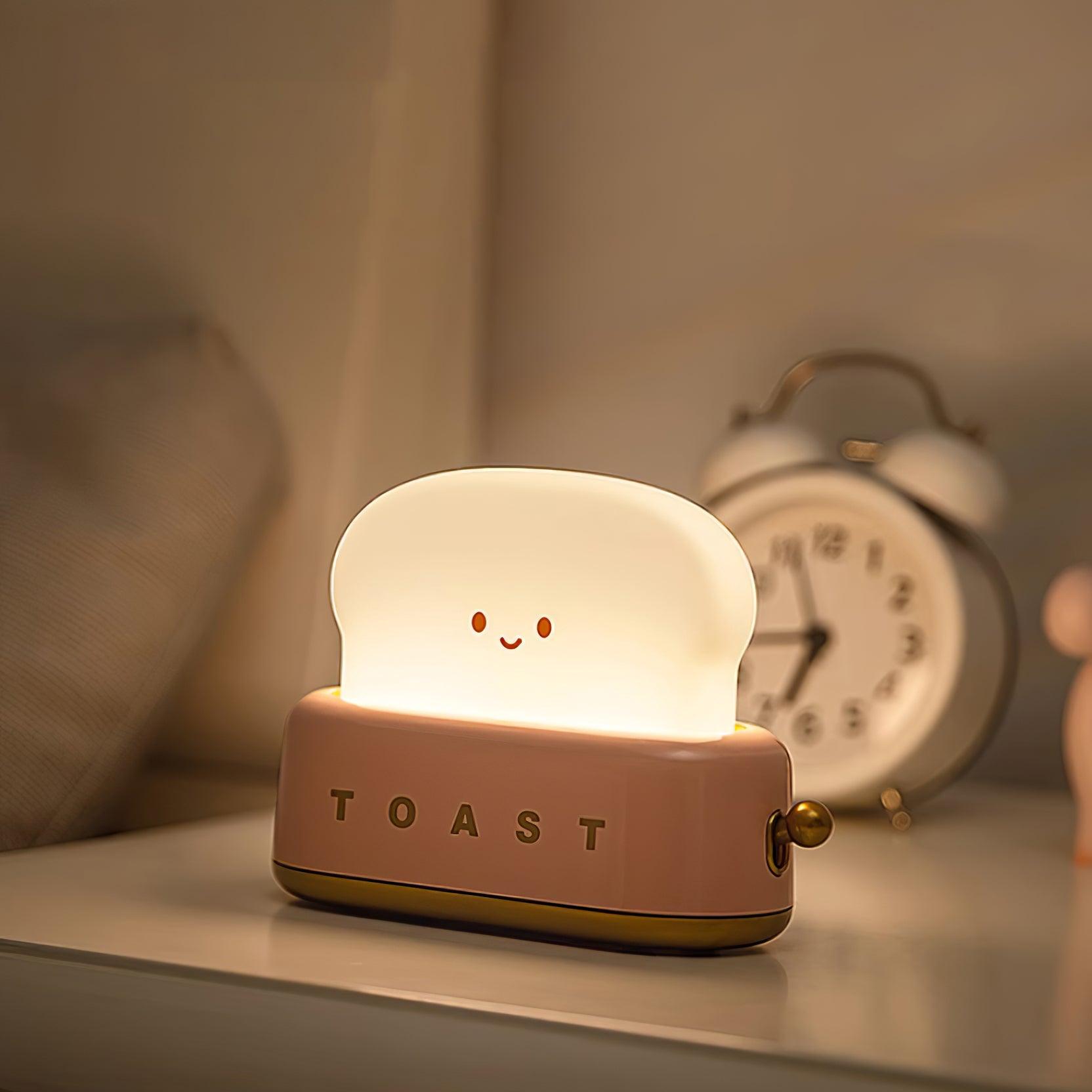 Toast Table Lamp | LED Rechargeable Dimmable Night Light For Bedroom Desk