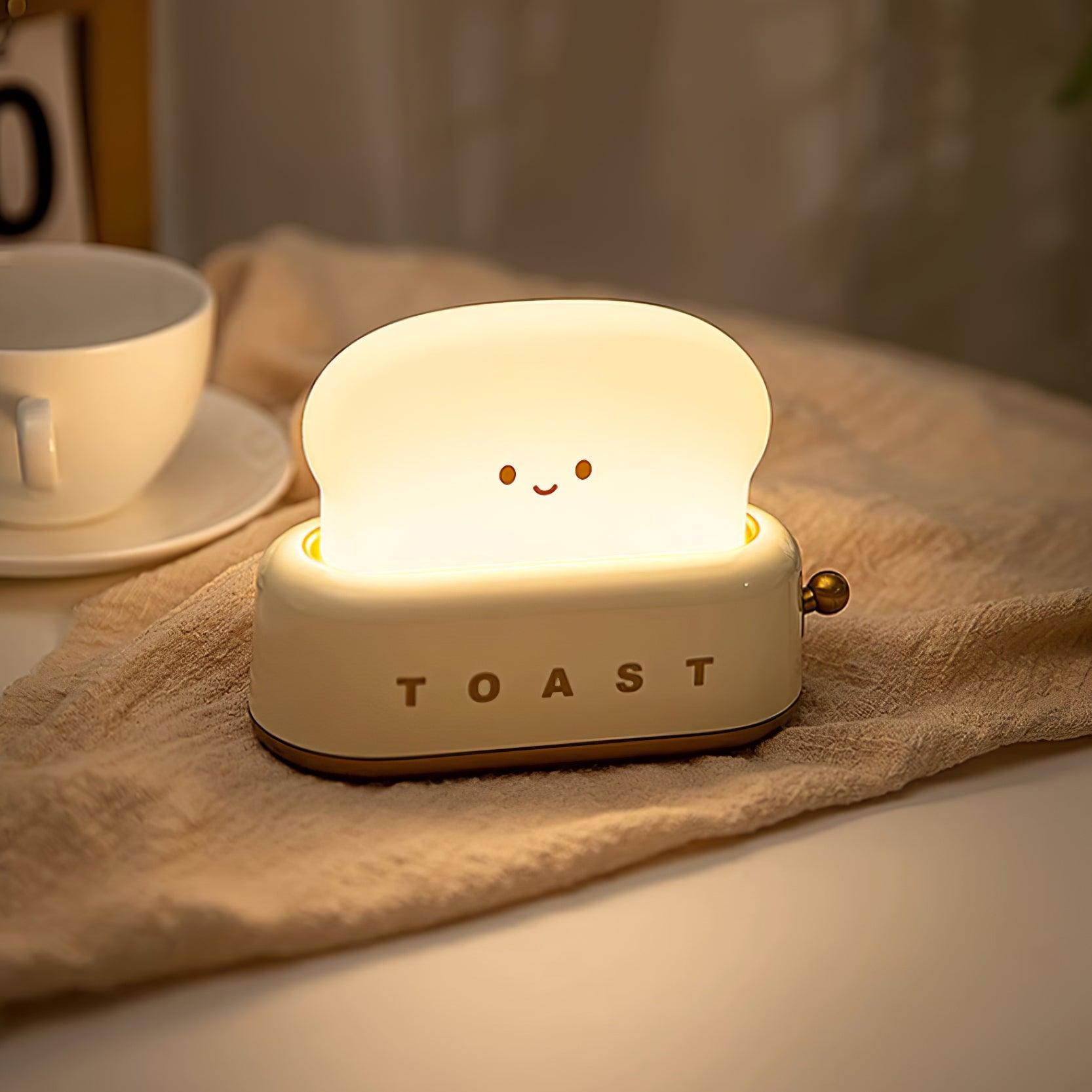 Toast Table Lamp | LED Rechargeable Dimmable Night Light For Bedroom Desk