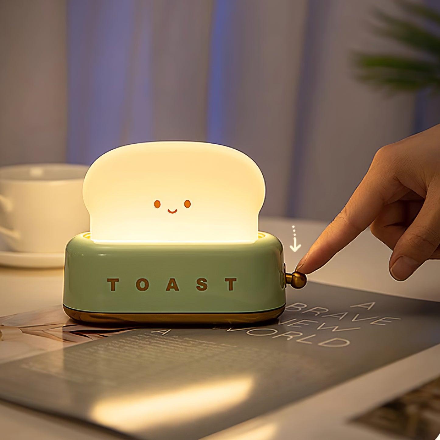 Toast Table Lamp | LED Rechargeable Dimmable Night Light For Bedroom Desk