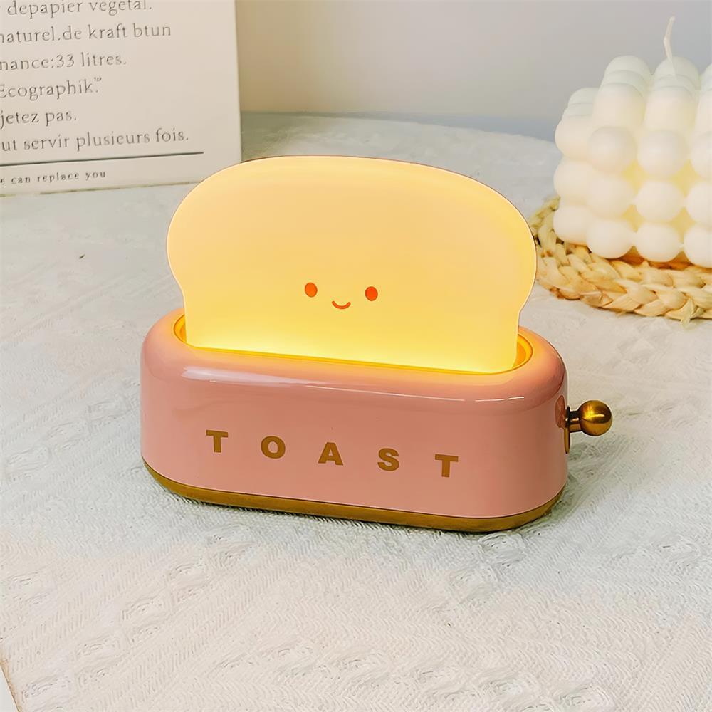 Toast Table Lamp | LED Rechargeable Dimmable Night Light For Bedroom Desk