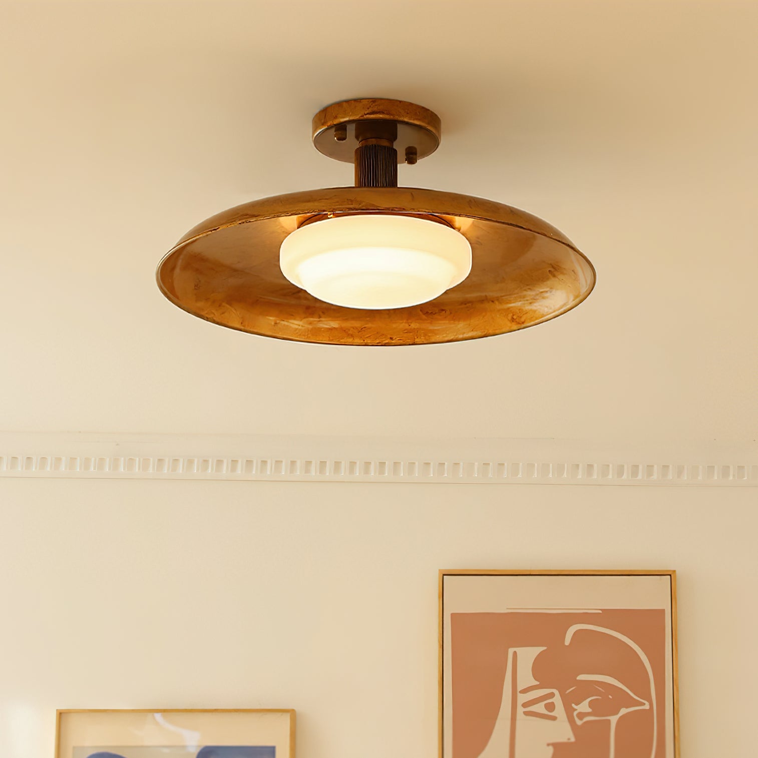 Vintage Ceiling Light | Semi Flush Mount