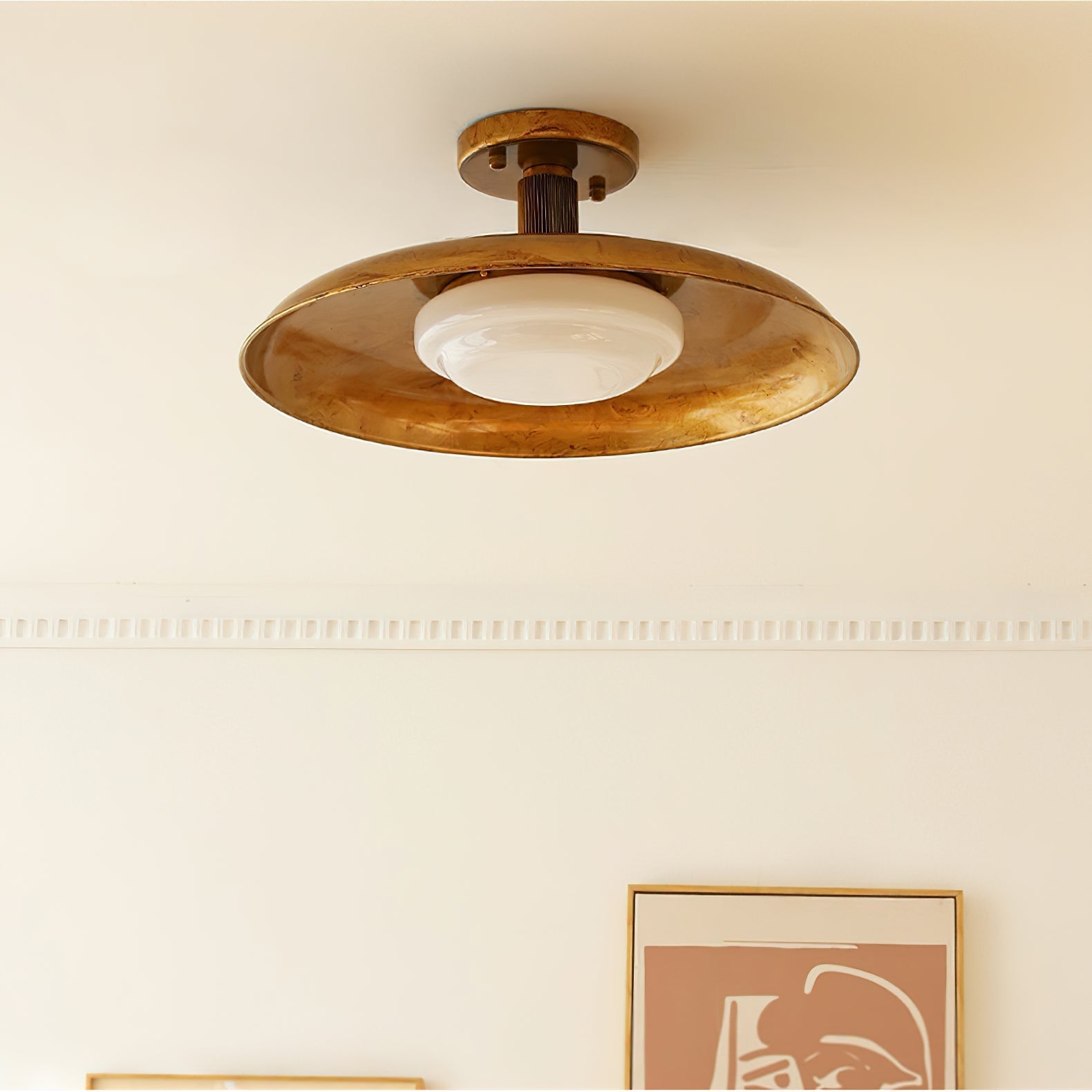 Vintage Ceiling Light | Semi Flush Mount