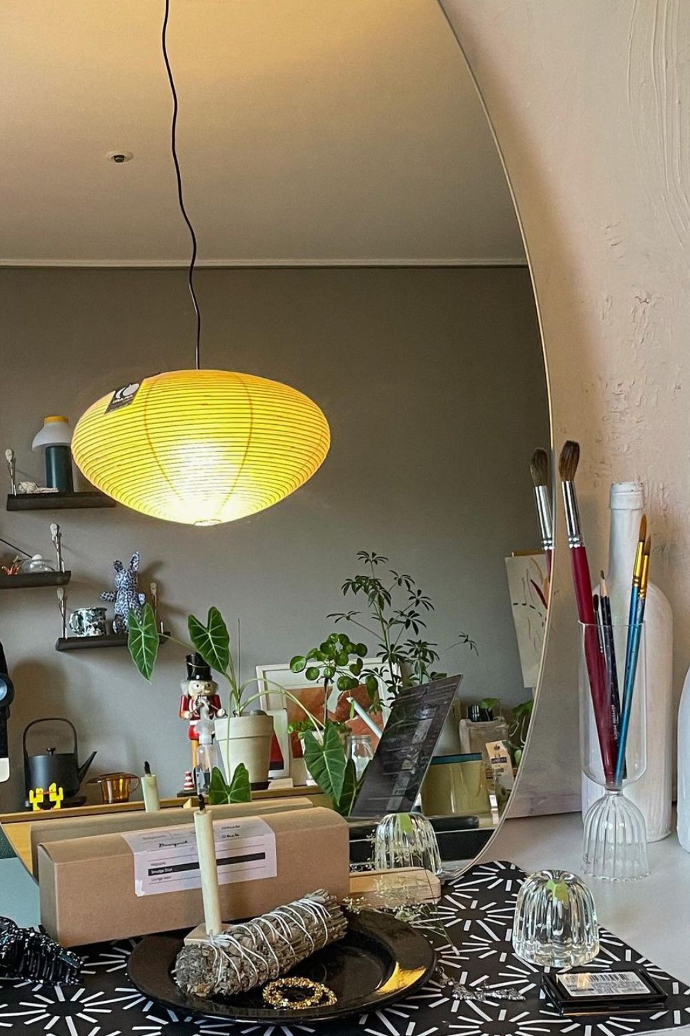 Oval Lantern Pendant Light Soft Ambient Lighting