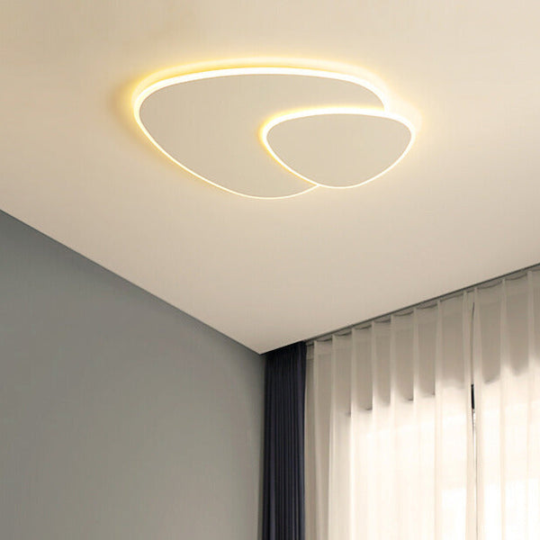 Elliptical LED Ceiling Light | Modern Flush Mount For Bedroom And Living Room