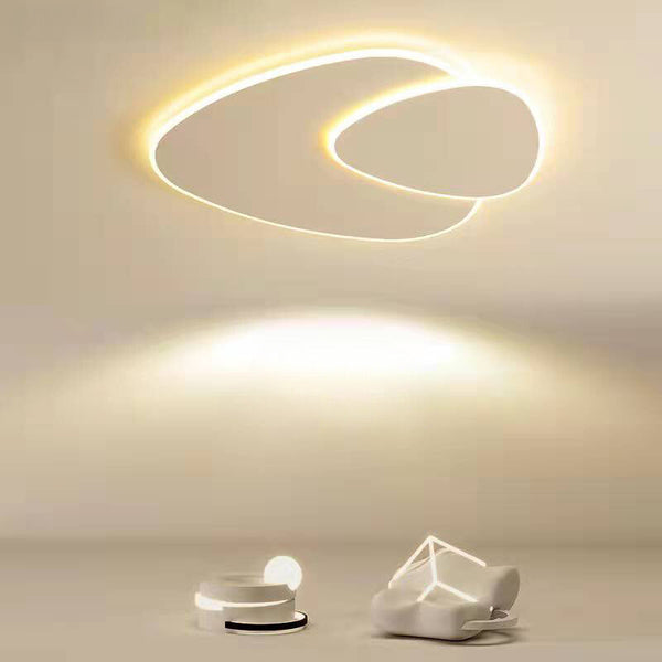 Elliptical LED Ceiling Light | Modern Flush Mount For Bedroom And Living Room