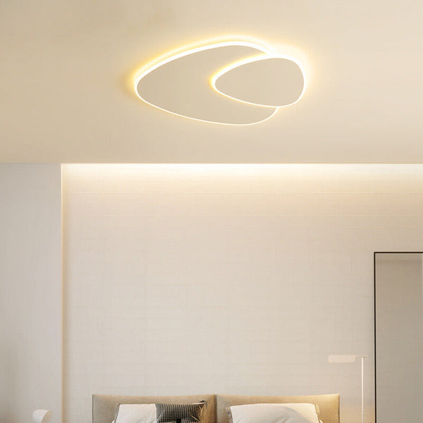Elliptical LED Ceiling Light | Modern Flush Mount For Bedroom And Living Room