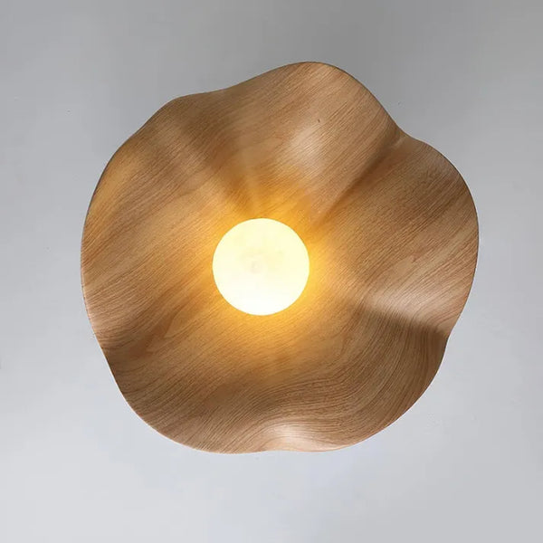 Scandinavian Lotus Ceiling Light | Sculptural Flush Mount For Bedroom And Living Room