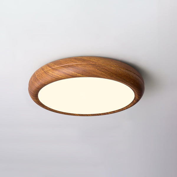 Scandinavian Round LED Ceiling Light | Flush Mount Warm White For Living Room And Bedroom