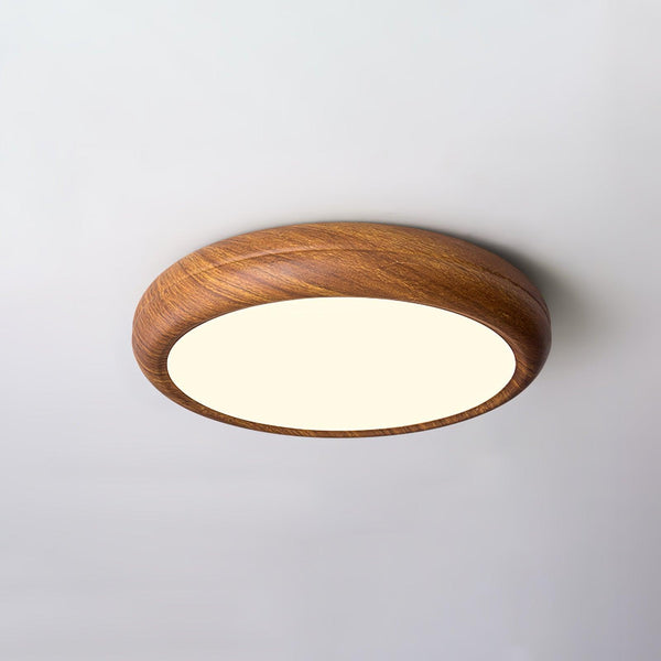 Scandinavian Round LED Ceiling Light | Flush Mount Warm White For Living Room And Bedroom