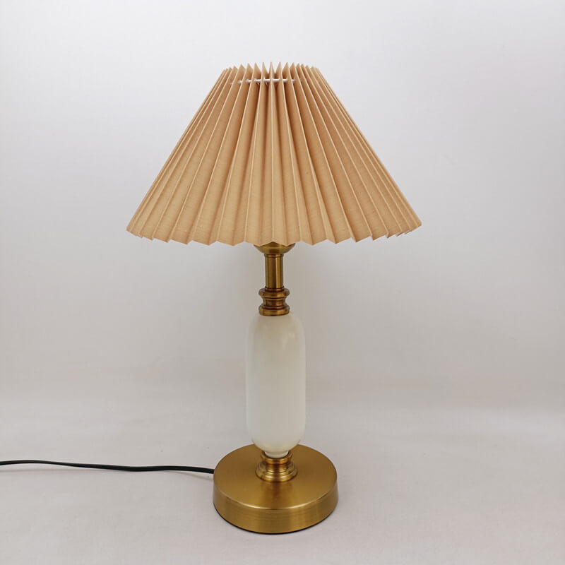 Pleated Table Lamp | Retro Bedside Lighting