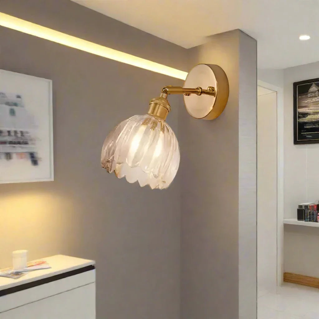 Tulip Wall Light | Vintage Style E27 For Living Room Bedroom Hallway
