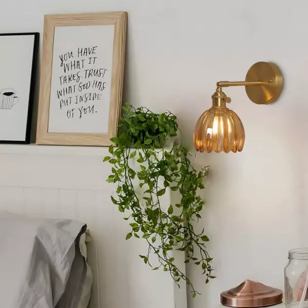 Tulip Wall Light | Vintage Style E27 For Living Room Bedroom Hallway
